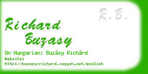 richard buzasy business card