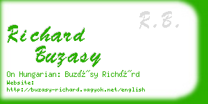 richard buzasy business card